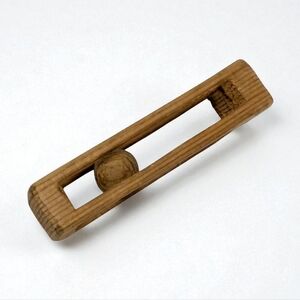 PRIMATIVE Carved Ball-in-a-Cage Rare Vintage Traditional Wooden Folk Art Toy